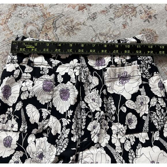 Maeve Anthropologie The Colette Cropped Wide-Leg Printed Pants Size 23 Tall - Picture 8 of 9